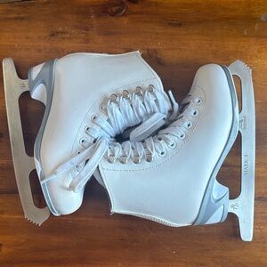 Classic White Kids Ice Skates